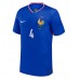 Maillot de foot France Dayot Upamecano #4 Domicile vêtements Europe 2024 Manches Courtes